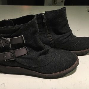 Blowfish - gray with buckle ankle boots